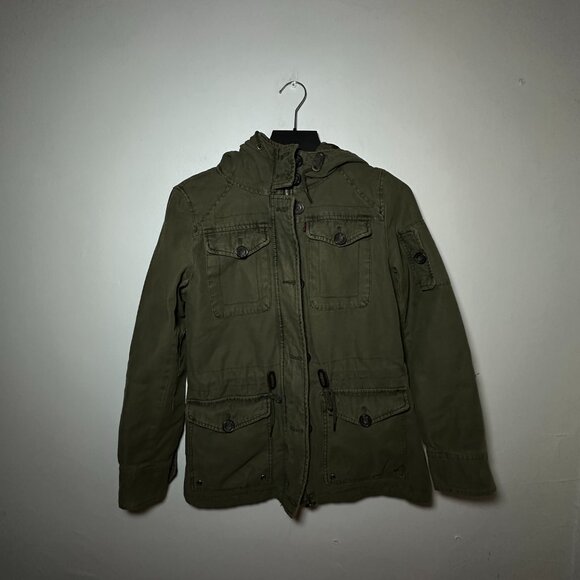 Levi’s Olive Green Utility Hooded Jacket – Size S - Picture 5 of 9
